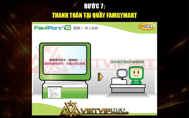 Thanh toán tiền nạp tại quầy FamilyMart