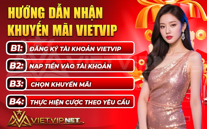 Hướng dẫn nhận khuyến mãi Vietvip
