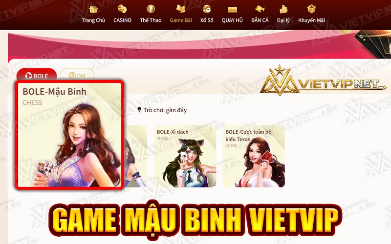 Game mậu binh Vietvip