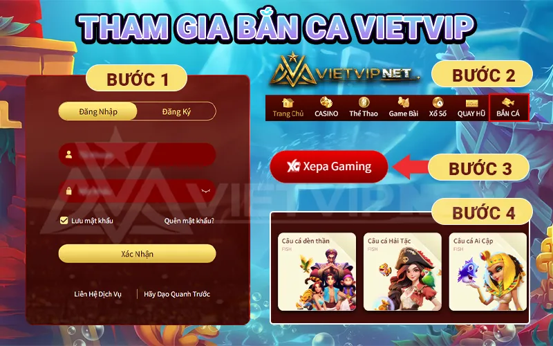 Hướng dẫn tham gia bắn cá Vietvip