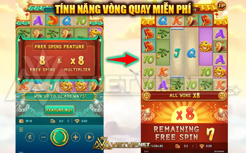 Tính năng vòng quay miễn phí