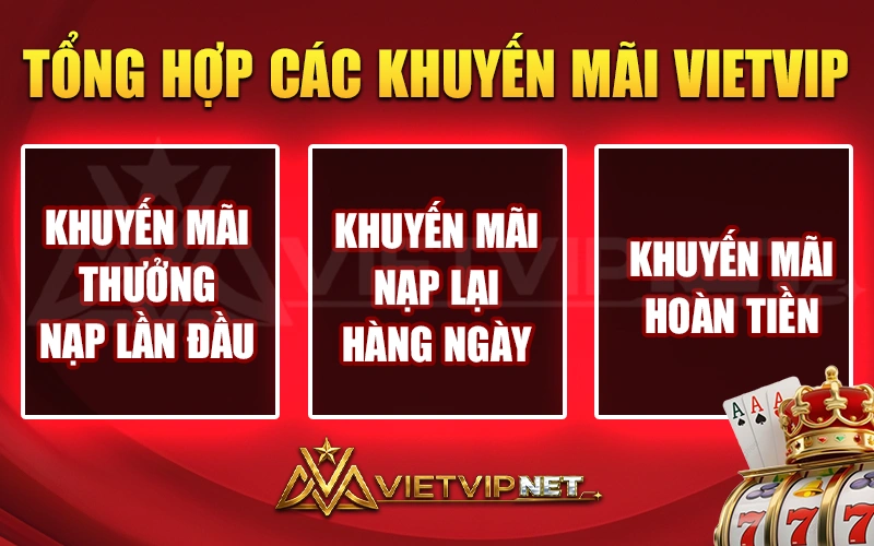 Tổng hợp các khuyến mãi Vietvip
